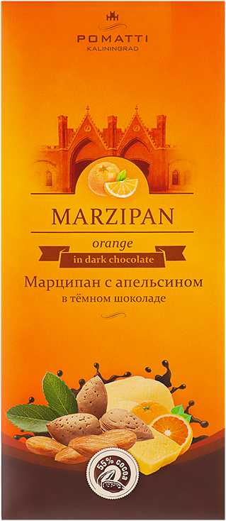 Марципан с апельсином в темном шоколаде